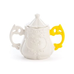 SELETTI I-WARES Plato de servir ø 13 cm con asa de color mango de color