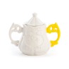 SELETTI I-WARES Plato de servir ø 13 cm con asa de color mango de color