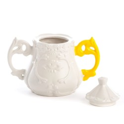SELETTI I-WARES Plato de servir ø 13 cm con asa de color mango de color