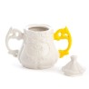 SELETTI I-WARES Plato de servir ø 13 cm con asa de color mango de color