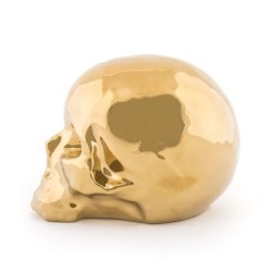 SELETTI MEMORABILIA WHITE AND GOLD Fuente de servir 25 x 14 cm - My skull