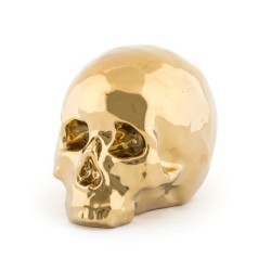 SELETTI MEMORABILIA WHITE AND GOLD Fuente de servir 25 x 14 cm - My skull