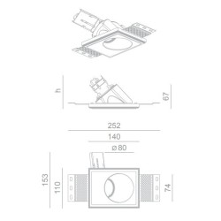 BRICK IN THE WALL Pixo 50 W IP20 LED WARMDIM