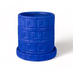 SELETTI MAGNA GRAECIA Jarrón ø 38,5 cm Terracota con platillo - Greca