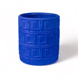 SELETTI MAGNA GRAECIA Jarrón ø 38,5 cm Terracota con platillo - Greca