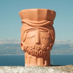 SELETTI MAGNA GRAECIA 2.0 Jarrón 33 x 32 cm Terracota Marrón Oscuro - Man
