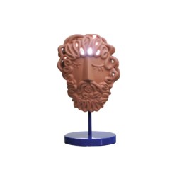 SELETTI MAGNA GRAECIA 2.0 Lámpara de mesa 24 x 14 cm Terracota - Medusa Mask