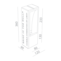 BRICK IN THE WALL Small IP54 Outdoor LED 600 lm remote driver