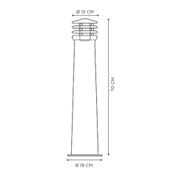 Royal Botania Rusty Bollard 70cm