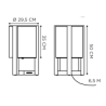 Royal Botania Tristar Luminaire Height 50 Cm lámpara de piso