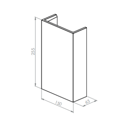 BRICK IN THE WALL Onyx H Mono IP20 LED 900LM 230VAC WARMDIM
