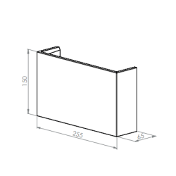 BRICK IN THE WALL Onyx L Duo IP20 LED 2x500LM 230VAC WARMDIM