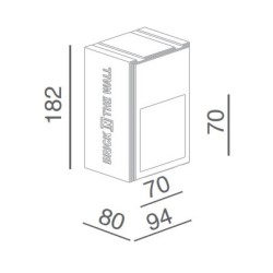 BRICK IN THE WALL Mini Square LED DIM 100LM IP54 Bathroom