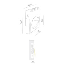 BRICK IN THE WALL Mouse + LED DIM 100LM IP54 Outdoor