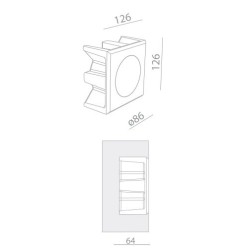 BRICK IN THE WALL Pica 8 LED DIM 100LM IP54 Bathroom