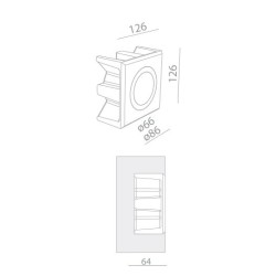 BRICK IN THE WALL Pica Zero LED DIM 100LM IP20