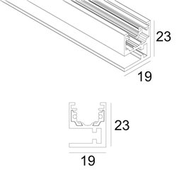 Delta Light SOLI - PROFILE 2m lámpara de suspensión