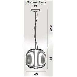 Foscarini Spokes 2 Midi Mylight Susp. 10M Lámpara De Suspensión