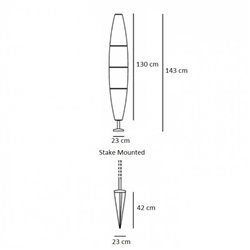 Foscarini Havana Outdoor Bassa Stake-Mounted objeto de iluminación