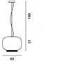 Foscarini Chouchin 1 Reverse Dim lámpara de suspensón