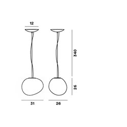 Foscarini Gregg Media Led lámpara de suspensón
