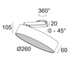 Delta Light Supernova Xs Pivot 260 X Lámpara de techo / Lámpara de pared