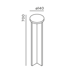 IP44 Mir R 70 Poller Stehlampe