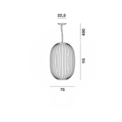 Foscarini Plass Media E27+Gu10 Susp. 10M Lámpara De Suspensión