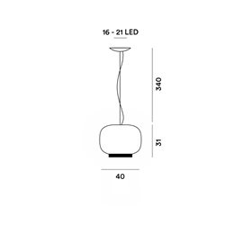 Foscarini Chouchin 2 Reverse Led Susp. 10M Lámpara De Suspensión