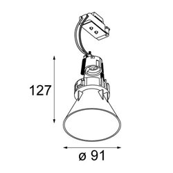 Modular Tetrix Cone 90 GU10 for LED