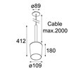 Modular Tulip blossom (power feed recessed) E27 lámpara de suspensión - Outlet