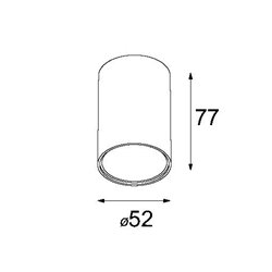 Modular Smart surface tubed 48 1x LED GE lámpara de techo