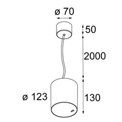 Modular Smart tubed suspension 115 LED GI lámpara de suspensión