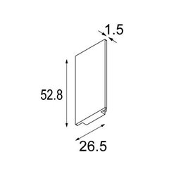 Modular Pista track 48V up/down endplates (2)
