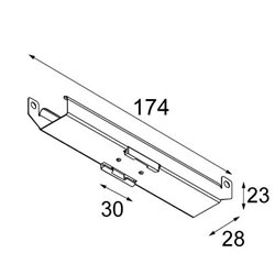 Modular Pista bracket for climate control ceilings (10 pieces) lámpara de techo