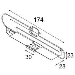 Modular Pista bracket incl. safety cable for climate control ceilings (10 pieces) lámpara de techo
