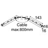 Modular Pista track 48V electrical/mechanical connection flexible 
