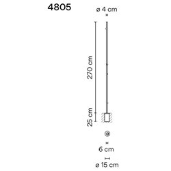 Vibia Bamboo 270 Recessed garden lamp