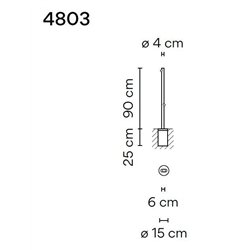 Vibia Bamboo 90 Recessed garden lamp