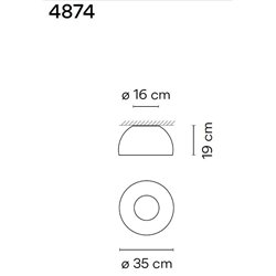 Vibia Duo 35 ceiling lamp
