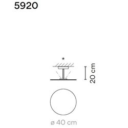 Vibia Flat 1X 40 ceiling lamp
