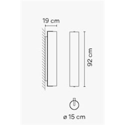 Vibia Kontorno Closed 92 wall lamp