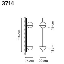 Vibia Palma Vertical 2X 114 wall lamp