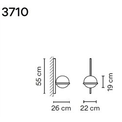 Vibia Palma Vertical 2X 55 wall lamp