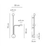 Vibia Pin 2X Right - 1686 lámpara de pared
