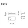 Vibia Suite 16 Left Glass Diffuser wall lamp