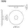 Vibia Top 90 ceiling lamp