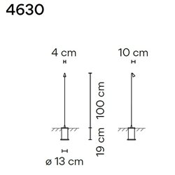 Vibia Brisa 100 Recessed garden lamp