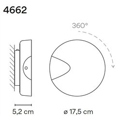 Vibia Dots A Turnable Switch wall lamp