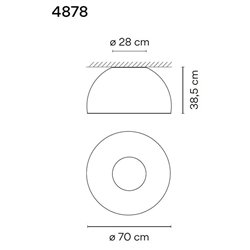 Vibia Duo 70 ceiling lamp
